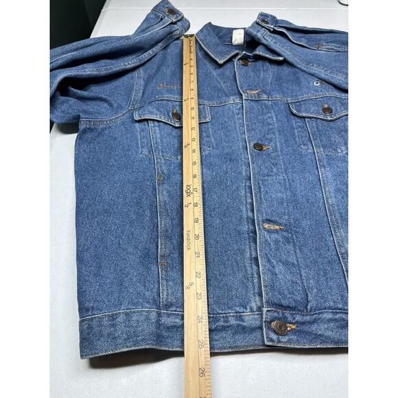 Vintage Ruff Hewn Olympic 1996 Button Down Jean Jacket Size M - Picture 5 of 7